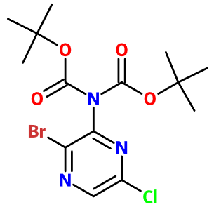 MC085129 t-Bu N-(3-bromo-6-chloropyrazin-2-yl)-N-Boc-carbamate